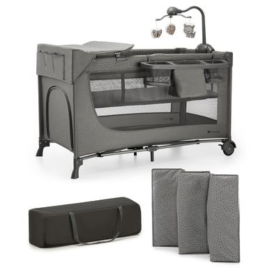 Kinderkraft Reisebett 3in1 JOY 2 mit Accessoirs dark grey von Kinderkraft