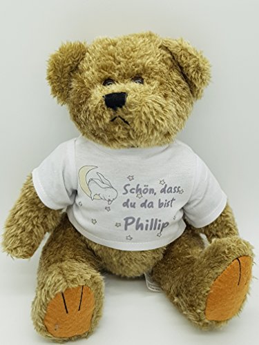 Kilala personalisierter Teddybär Geschenk zur Geburt mit Wunschname Willkommensgeschenk Plüschtier Kuscheltier von Kilala