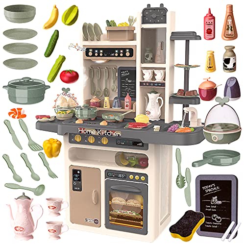 Kinderplay Kinderküche, 65-teiliges Küchenset, Kunststoff, Grau, KP3297, Unisex, für Kleinkinder, PLAY_WORKSTATION, Höhe 93,5 cm, mit Licht, Wasser, Dampf und Ton Kinderplay Kinderküche, 65-teiliges Küchenset, Kunststoff, Grau, KP3297, Unisex, für Kleinkinder, PLAY_WORKSTATION, Höhe 93,5 cm, mit Licht, Wasser, Dampf und Ton von Kinderplay