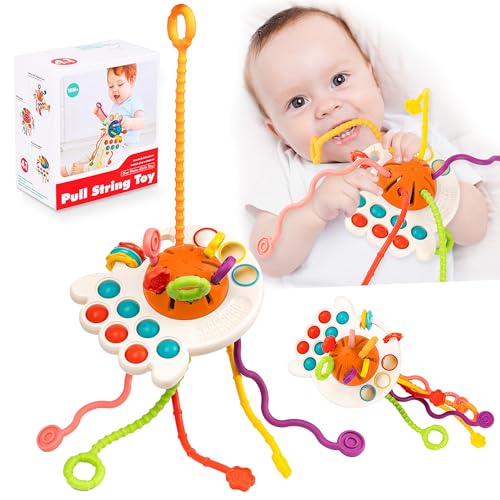Kinderplay Montessori Spielzeug Baby ab 18 Monaten – Sensorik Ziehspielzeug & Beißring mit Saugnapf, Octopus Lernspielzeug zur Motorikförderung für Jungen und Mädchen Kinderplay Montessori Spielzeug Baby ab 18 Monaten – Sensorik Ziehspielzeug & Beißring mit Saugnapf, Octopus Lernspielzeug zur Motorikförderung für Jungen und Mädchen von Kinderplay
