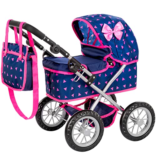 Kinderplay Puppenwagen ab 2 Jahre, Kinderwagen Puppen - Leichte und Stabile Konstruktion, Kinderpuppenwagen ab 3 Jahre, Höhenverstellbar von 33 bis 63 cm, KP0261T Kinderplay Puppenwagen ab 2 Jahre, Kinderwagen Puppen - Leichte und Stabile Konstruktion, Kinderpuppenwagen ab 3 Jahre, Höhenverstellbar von 33 bis 63 cm, KP0261T von Kinderplay
