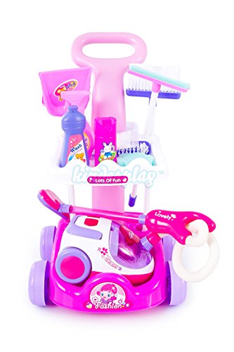 Kinderplay Putzwagen mit Staubsauger PINK Reinigungswagen KP2873 Spielzeug Spiel NEU … von Kinderplay
