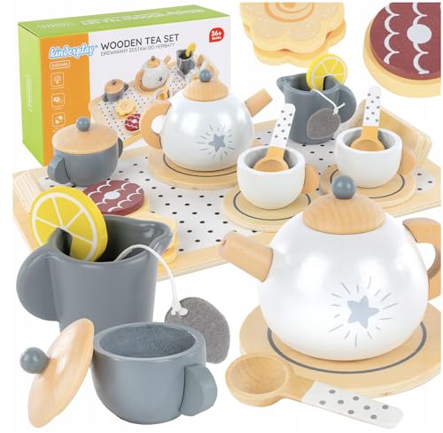Teeservice Kinder Holz – 17-teiliges Teeset für Kinder ab 3 Jahren – Spielküche Rollenspiel Jungen Mädchen – Geschirr Kinderküche Plastik – Geschenk Weihnachten Geburtstag Indoor Outdoor Teeservice Kinder Holz – 17-teiliges Teeset für Kinder ab 3 Jahren – Spielküche Rollenspiel Jungen Mädchen – Geschirr Kinderküche Plastik – Geschenk Weihnachten Geburtstag Indoor Outdoor von Kinderplay