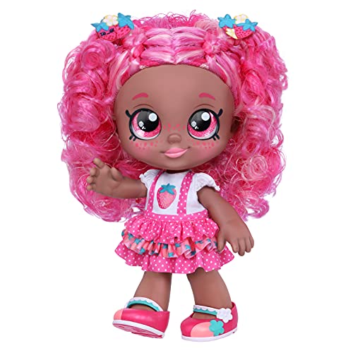 Kindi Kids Berri D'Lish Strawberry Blossom Scented Big Sister Official 10 Inch Toddler Doll with Bobble Head, Big Glitter Eyes, Changeable Clothes and Removable Shoes von Kindi Kids