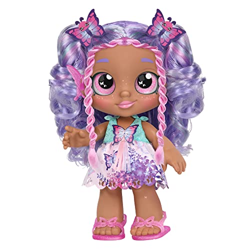 Kindi Kids Flora Flutters Scented Big Sister Official 10 Inch Toddler Doll with Big Glitter Eyes, Changeable Clothes and Removable Shoes von Kindi Kids