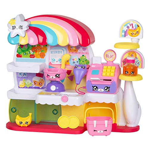 Kindi Kids™ Kitty Petkin-Supermarkt, 2 Shopkins und Spielunterlage aus Vinyl, Mehrfarbig, 50003 von Kindi Kids