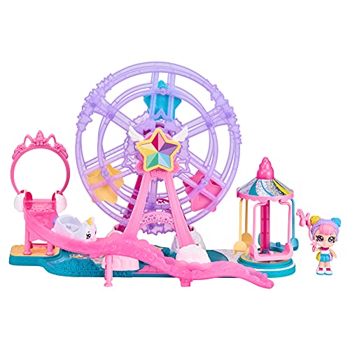 Kindi Kids Minis Collectable Ferris Wheel Carnival Playset and Rainbow Kate Posable Bobble Head Figurine von Kindi Kids