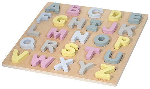 Kindsgut ABC-Puzzle, Buchstaben Holzpuzzle in dezenten Farben, umweltfreundliche Materialien, frei von Schadstoffen, Hanna von Kindsgut