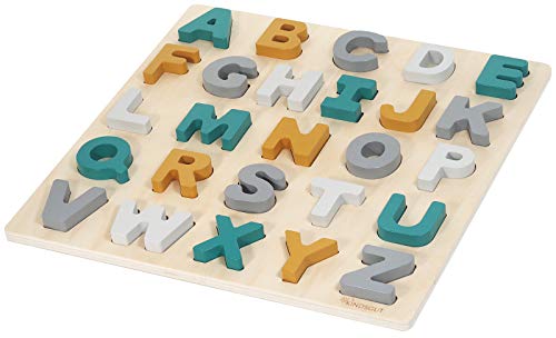 Kindsgut ABC-Puzzle, Buchstaben Holzpuzzle in dezenten Farben, Caspar Kindsgut ABC-Puzzle, Buchstaben Holzpuzzle in dezenten Farben, Caspar von Kindsgut