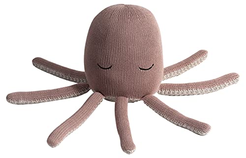 Kindsgut Kuscheltier aus 100% Baumwolle gestrickt, Öko-Tex Zertifiziert, dezente Farben und Schlichtes Design, kuschelig weich und EIN schönes Geschenk, Oktopus von Kindsgut