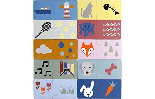 Kindsgut Puzzle Duo, Lernspielzeug für Kleinkinder und Kinder, hochwertige Qualität, dezente Farben und Schlichtes Design, Lernpuzzle, Paula von Kindsgut