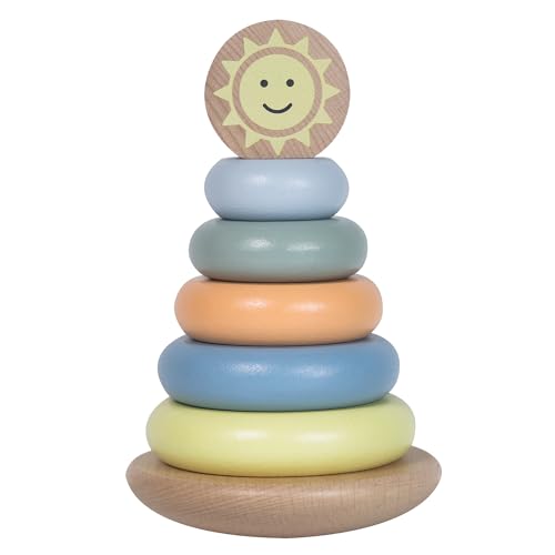 Kindsgut Stapelturm, Lernspielzeug für Kleinkinder aus Holz, schönes Geschenk zum 1. Geburtstag, dezente Farben und Schlichtes Design, hochwertige Qualität, Sonne Kindsgut Stapelturm, Lernspielzeug für Kleinkinder aus Holz, schönes Geschenk zum 1. Geburtstag, dezente Farben und Schlichtes Design, hochwertige Qualität, Sonne von Kindsgut