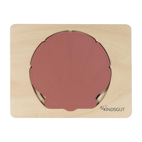 Kindsgut Tierpuzzle, Lagenpuzzle, Lernspielzeug aus Holz, praktische Größe für zuhause und unterwegs, Muschel Kindsgut Tierpuzzle, Lagenpuzzle, Lernspielzeug aus Holz, praktische Größe für zuhause und unterwegs, Muschel von Kindsgut