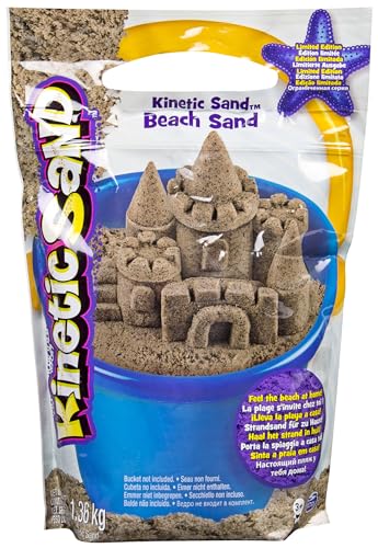 Kinetic Sand Beach Sand 1,4 kg - original kinetischer Sand aus Schweden als grobkörnige Strandsand-Variante, für sauberes, kreatives Indoor-Sandspiel, für Kinder ab 3 Jahren von Kinetic Sand