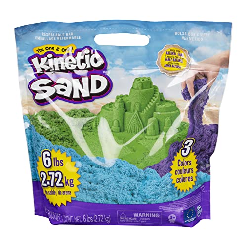 Kinetic Sand 2,7 kg - original magischer kinestischer Sand aus Schweden in 3 Farben für Indoor-Sandspiel, für Kinder ab 3 Jahren von Kinetic Sand