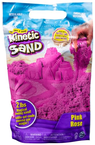Kinetic Sand Beutel Pink, 907 g - magischer Sand aus Schweden für sauberes, kreatives Indoor-Sandspiel, für Kinder ab 3 Jahren von Kinetic Sand