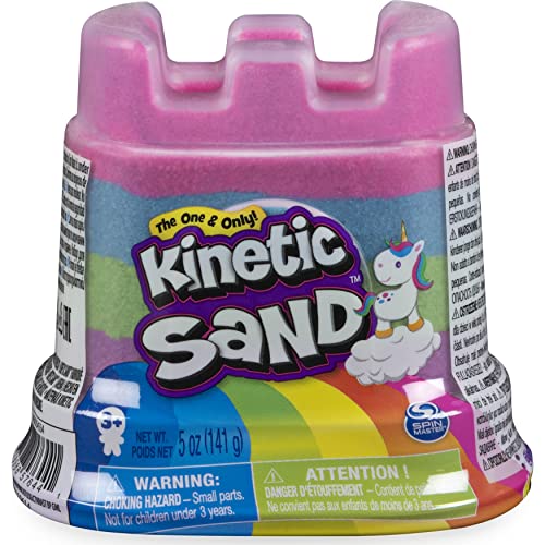 Kinetic Sand Regenbogen-Einhorn Behälter, 141 g magischer Spielsand in Vier Farben von Kinetic Sand