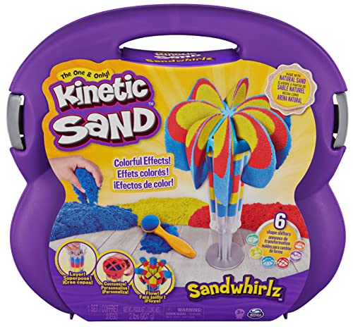 Kinetic Sand Sandwhirlz Spielset - faszinierende Sandeffekte mit 907 g original magischem kinetischem Sand aus Schweden und Zubehör, für Kinder ab 3 Jahren von Kinetic Sand