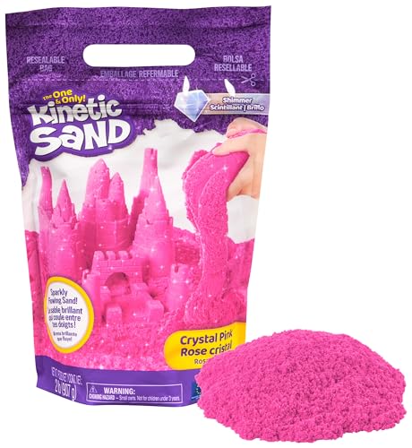 Kinetic Sand Schimmersand Crystal Pink, 907 g - rosa Glitzersand für Indoor-Sandspiel aus Schweden, ab 3 Jahren von Kinetic Sand