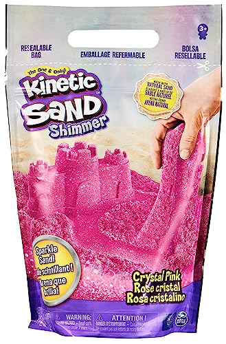 Kinetic Sand Schimmersand Crystal Pink, 907 g - rosa Glitzersand für Indoor-Sandspiel aus Schweden, ab 3 Jahren von Kinetic Sand