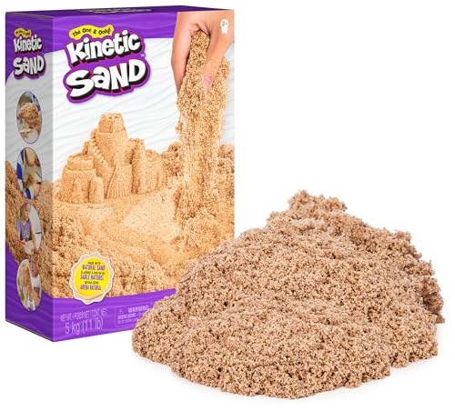 Kinetic Sand 5 kg - Original magischer kinetischer Sand aus Schweden, naturbraun, bekannt aus Kindergärten, für entspanntes, kreatives Indoor-Sandspiel, für Kinder ab 3 Jahren von Kinetic Sand