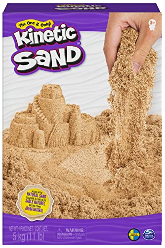 Kinetic Sand 5 kg - Original magischer kinetischer Sand aus Schweden, naturbraun, bekannt aus Kindergärten, für entspanntes, kreatives Indoor-Sandspiel, für Kinder ab 3 Jahren von Kinetic Sand