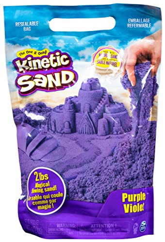 Kinetic Sand 907 g magischer Sand lila im wiederverschließbaren Beutel - für kreatives Indoor-Sandspiel, Hergestellt in Schweden, für Kinder ab 3 Jahren von Kinetic Sand