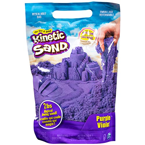 Kinetic Sand 907 g magischer Sand lila im wiederverschließbaren Beutel - für kreatives Indoor-Sandspiel, Hergestellt in Schweden, für Kinder ab 3 Jahren von Kinetic Sand