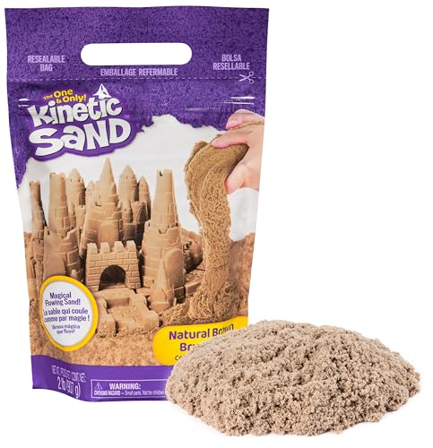 Kinetic Sand Beutel naturbraun, 907 g - magischer Spielsand aus Schweden, für entspanntes, kreatives Indoor-Sandspiel, für Kinder ab 3 Jahren von Kinetic Sand