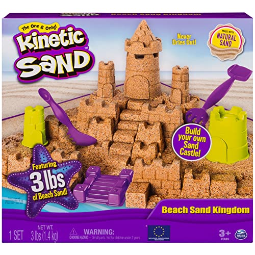 Kinetic Sand Beach Sand Kingdom Playset with 1.4kg of Beach Sand, for Ages 3 and Up von Kinetic Sand