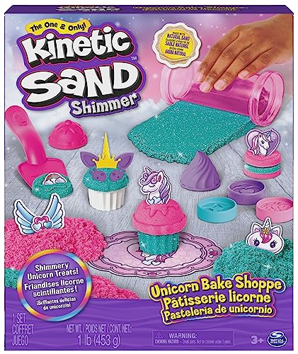 Kinetic Sand Einhorn Back Set - mit 454 g original kinetischem Sand aus Schweden und viel Zubehör für sauberes, kreatives Indoor-Sandspiel und Rollenspiel, für Kinder ab 3 Jahren von Kinetic Sand
