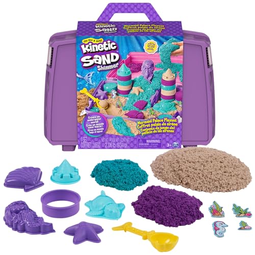 Kinetic Sand Meerjungfrauen Koffer - mit 1 kg original kinetischem Sand aus Schweden in 3 Farben, 6 Förmchen, 1 Schaufel für kreatives Indoor-Sandspiel, für Kinder ab 3 Jahren Kinetic Sand Meerjungfrauen Koffer - mit 1 kg original kinetischem Sand aus Schweden in 3 Farben, 6 Förmchen, 1 Schaufel für kreatives Indoor-Sandspiel, für Kinder ab 3 Jahren von Kinetic Sand