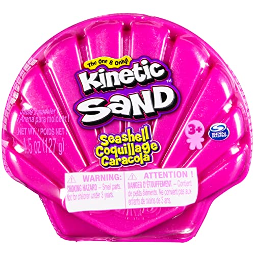 Kinetic Sand Muschelförmchen mit 127g, Neon- und Strandsand, unterschiedliche Varianten von Kinetic Sand