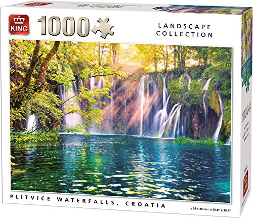 KING 55937 - Plitvice Wasserfälle Puzzle 1000 Teile Full Color von King International