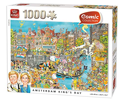 King 5132 Königstag Amsterdam Puzzle 1000 Teile, Mehrfarbig von King International