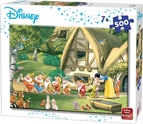 King 55916 Disney Schneewittchen Puzzle 500 Teile, Blauer Karton von King International