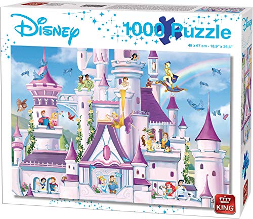 King 55917 Disney Magical Palace Puzzle 1000 Teile, Blau Karton von King International
