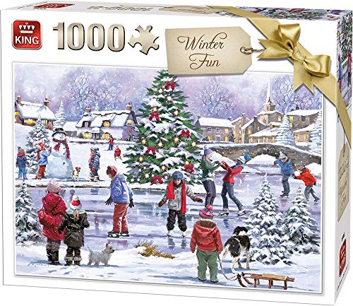 King 55935 Weihnachten Winter Fun Puzzle 1000 Teile, Mehrfarbig von King International