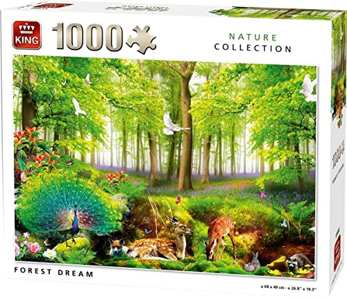 King 55980 Wald Traum Puzzle 1000 Teile, Mehrfarbig von King International
