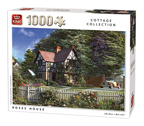 King 5679 Rosen und Häusern Puzzle 1000 Teile, Mehrfarbig von King International