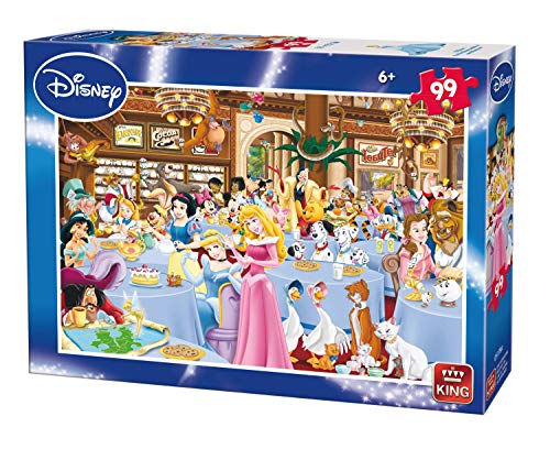 King KNG05178 Disney Characters Puzzle, 99 Teile (A - Tea Party) von King International