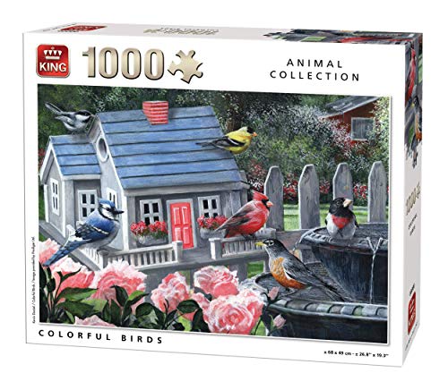 King kng05390 Tiere bunt Vögel Puzzle (1000 Teile) von King International