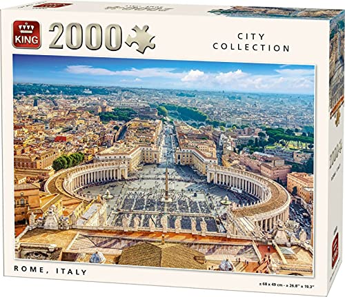 King Puzzel - (96 x 68 cm) - Vaticaanstad Rome - Legpuzzel Steden - 2000 Stukjes von King Puzzles