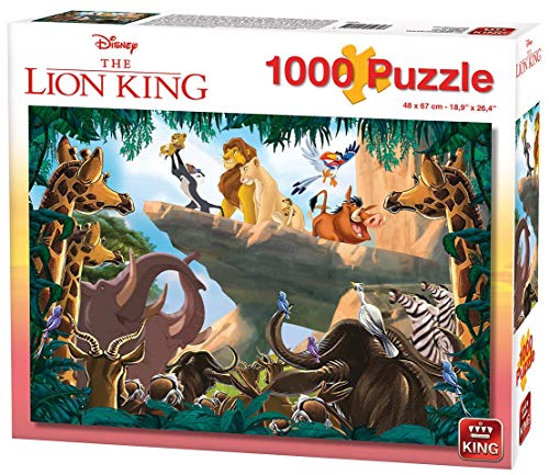 King 55830 Lion Disney König der Löwen Puzzle 1000 Teile, Blue Carton von King International