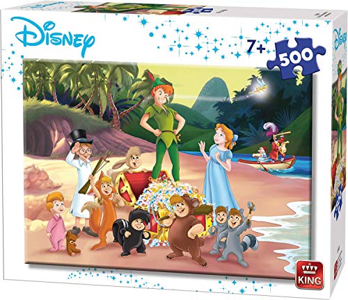 King 55913 Disney Peter Pan Puzzle 500 Teile, Blauer Karton von King International