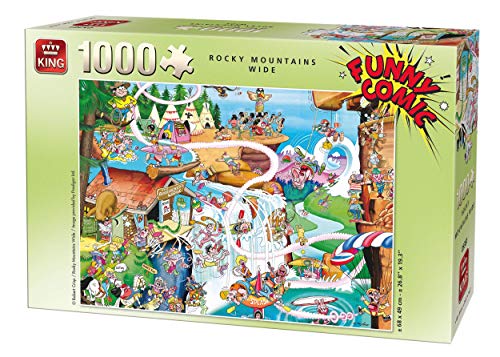 King KNG05189 Lustige Comics Rocky Mountains breites Puzzle (1000 Teile) von King International