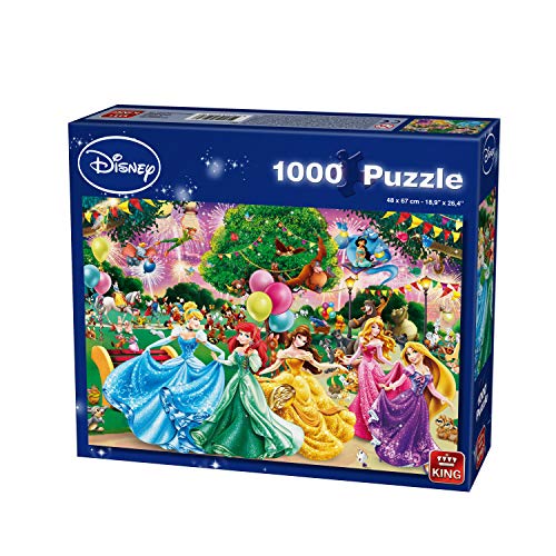 King KNG05261 Disney All Other 1000 Teile Puzzle Feuerwerk, Blau Karton von King