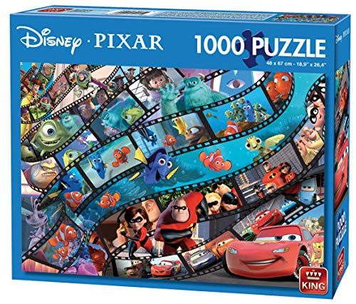 King KNG05265 Disney All Other Puzzle Pixar 1000 Teile, Blau Karton von King