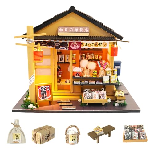 Autumn General Store DIY Miniaturhaus Kit - Retro Japanischer Stil 3D Puzzle für Erwachsene (A) von KingStora