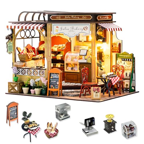 Cozy Kitchen or Charming Bakery DIY Miniatur Puppenhaus Kit | Detailliertes & herzerwärmendes Design (Julia Bakery) von KingStora